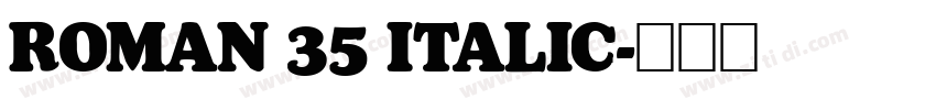 ROMAN 35 ITALIC字体转换